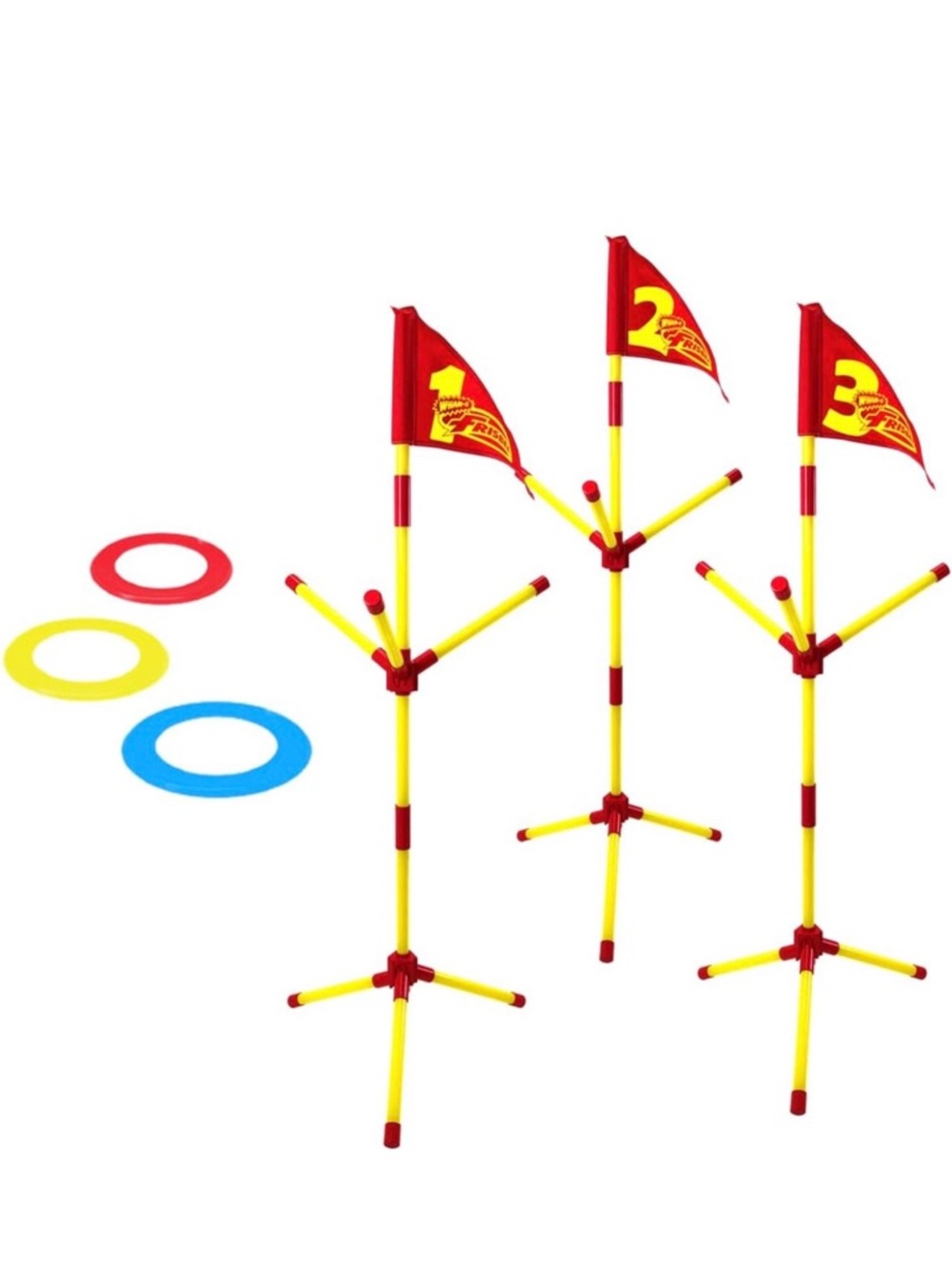 Kids Ring Toss and Target Game Set - Red and Yellow